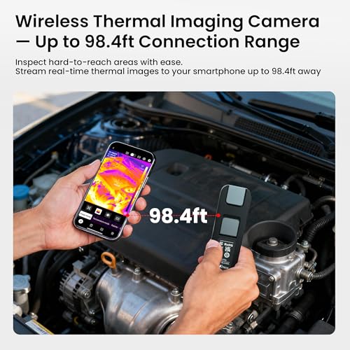 Wireless Thermal Imaging Camera, 512×384 Super Resolution, Thermal Imager for Android & iOS Smartphones, 256x192 IR Resolution, Infrared Camera Gadget for Home Inspection, HVAC, Cooking - Image 5