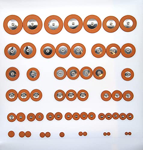 58 pezzi Soundman Cuscinetti per Sassofono Tenor Risuonatori metallici, pelle di pecora, Universal Set, impermeabile