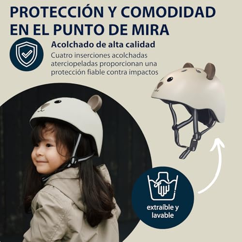 Casco de bici infantil XXS HUDORA Beary, ideal para patinete y bicicleta sin pedales de niños 5