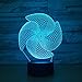 Produktbild SFALHX Windmühle 3D Illusion Lampe LED 3D Nachtlicht 7 Farbwechsel Remote Touch Schreibtischlampe Geburtstagsfeier Atmosphäre Lampe als Spielzeug Geschenk