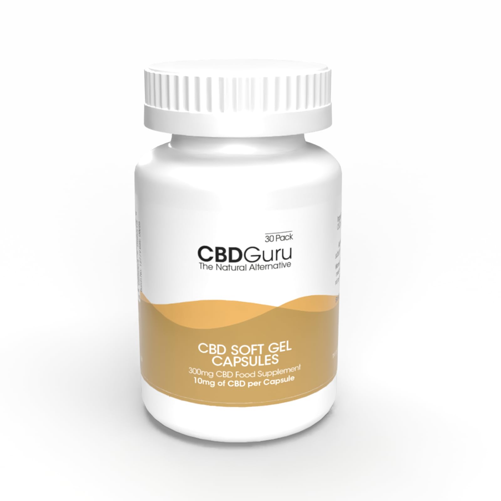 Cbd Guru Gold Cbd Soft Gel Capsules 10Mg Standard Thc Free Cbd Capsules - 300Mg Triple Lab Certified Soft Gels Made With Naturally Grown Ingredients