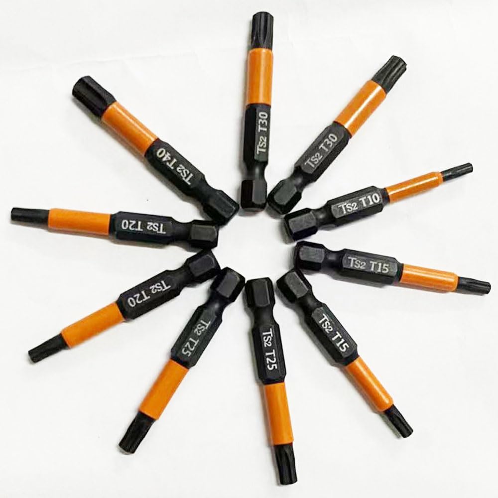 Set 10 Punte Cacciavite Torx Magnetiche - T10-T40, 50 Mm, Attacco 1/4" - Professionali - Foto 7