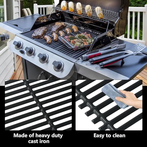 Image of CANDANA Grill Grates 17 inch x 8 3 /4 inch for Charbroil Commerical TRU Infrared 2 Burner 463675016 463642316 463644220 463632320 G369-0030-W2, 17 inch Cast Iron Cooking Grate for Nexgrill 720-0864M