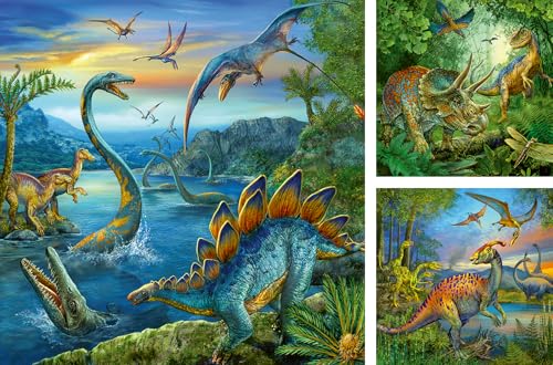 Puzzle 3 x 49 pièces : La fascination des dinosaures Ravensburger France - vue 5