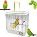 IYOIYA 鳥 キャリーケース 移動 インコ キャリー お出かけ キャリーケージ アクリル 文鳥 ケージ 止まり木 餌入れ セキセイ 小鳥 カゴ 鳥かご バードパレス 通院 日光浴 バードキャリー