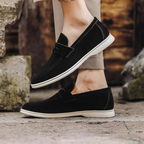 Men's Slip On Loafers Comfortable Soft Sole Suede Driving Shoes Breathable Lightweight Walking Travel Work Casual4