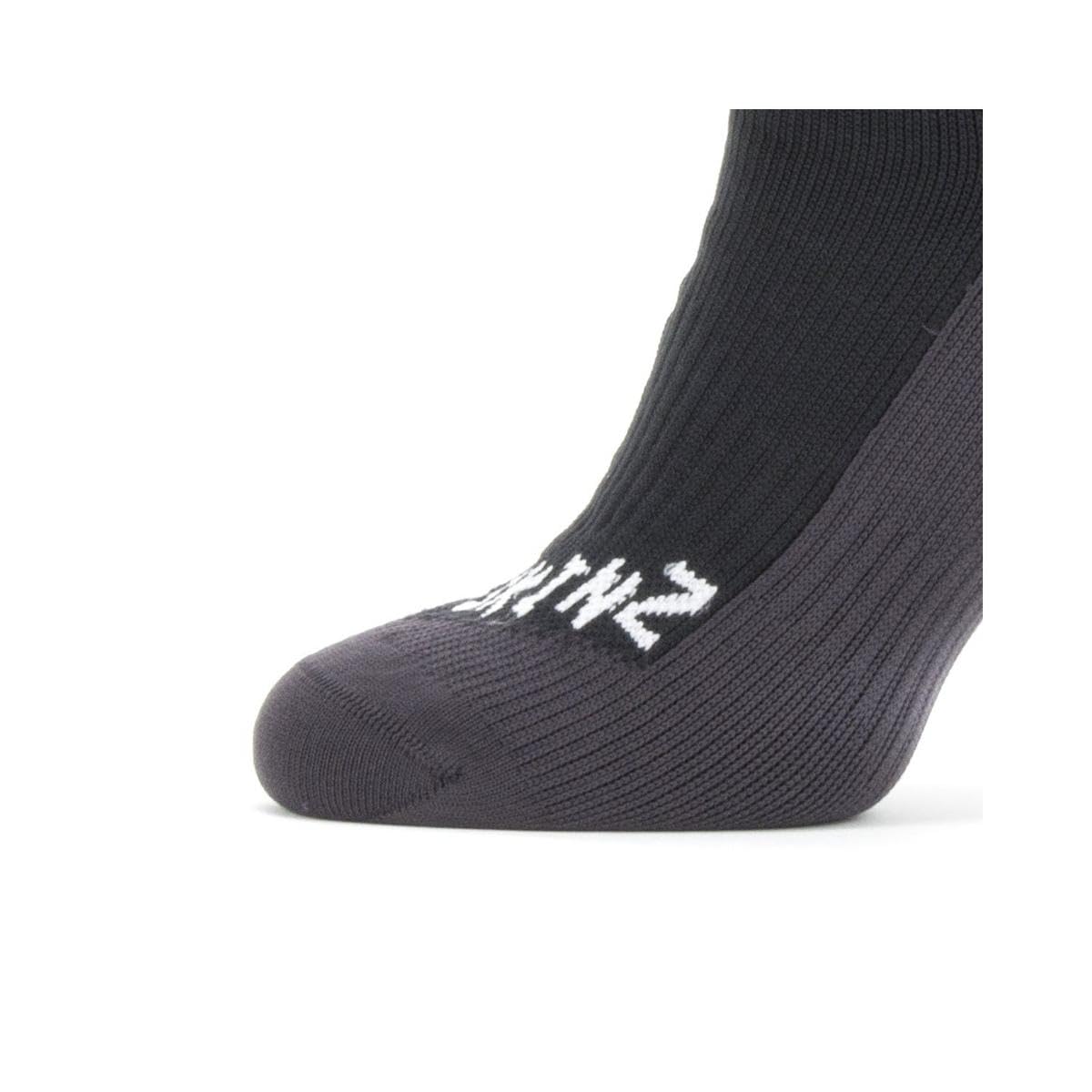 SEALSKINZ Starston Waterproof Cold Weather Mid Length Sock Black/Grey Unisex SOCK Large