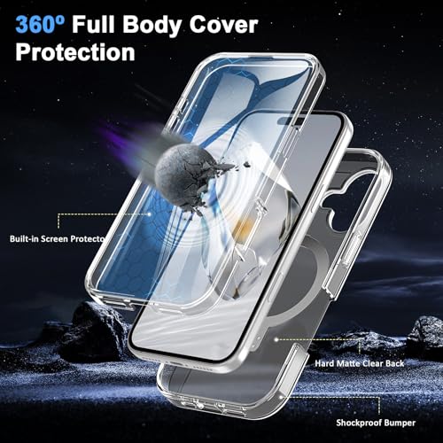 Coque iPhone 17 antichoc militaire à support magnétique invisible