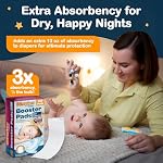 Inspire Dimples Booster Pads, Baby Diaper Doubler with Adhesive - Boosts Diaper Absorbency - No More leaks 30 Count (with Adhesive for Secure Fit) (30 Count)