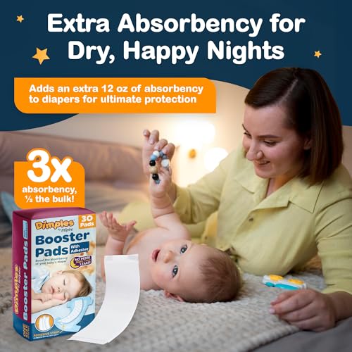 Miniatura 2 de Inspire Dimples Booster Pads, Doblador De Pañales Para Bebé Con Adhesivo, Aumenta La Absorción Del Pañal, No Más Fugas, 30 Unidades Con Adhesivo Para Un Ajuste Seguro 30 Unidades