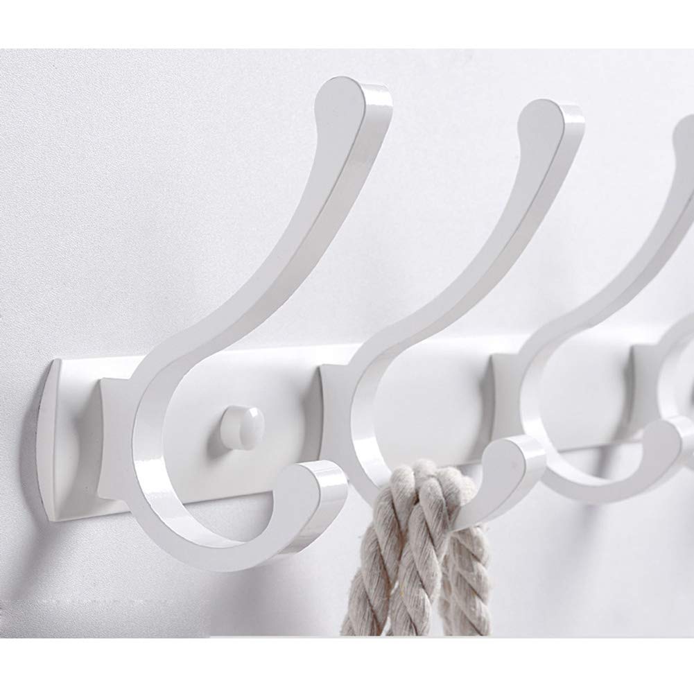 Coat rack Kleiderablage Wand 4/5/6/7/8 Haken Doppelhaken Weltraum-Aluminium Kleiderhaken aus Metall Kleiderbügel Schwerlast Türhaken Industriedesign Badezimmer Küche Umkleidekabine Kleiderschrank