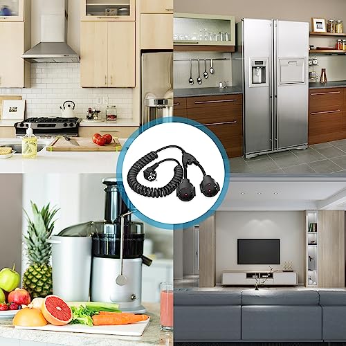 Rallonge Schuko double noire pour alimenter votre salon - 7