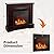 GOFLAME Electric Fireplace with Mantel, 1400W Freestanding Mantel Fireplace Heater with Remote Control, 3 Flame Brightness, Thermostat, 6H Timer, Overheat Protection, CSA Certified (Brown)