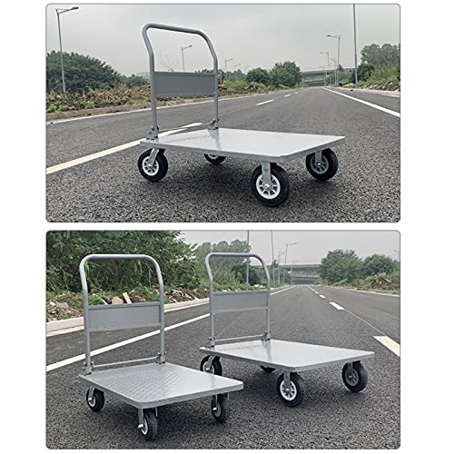 Carrito plegable de mano con plataforma de acero y ruedas silenciosas miniatura 4