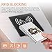 BONSYL® Credit Card Holder, Slim RFID Blocking Card Holder Wallet, Fashionable Design and Artistic Patterns Metal Credit Card Holder Wallet, for Men Women.(C/6 Slots/Silver)