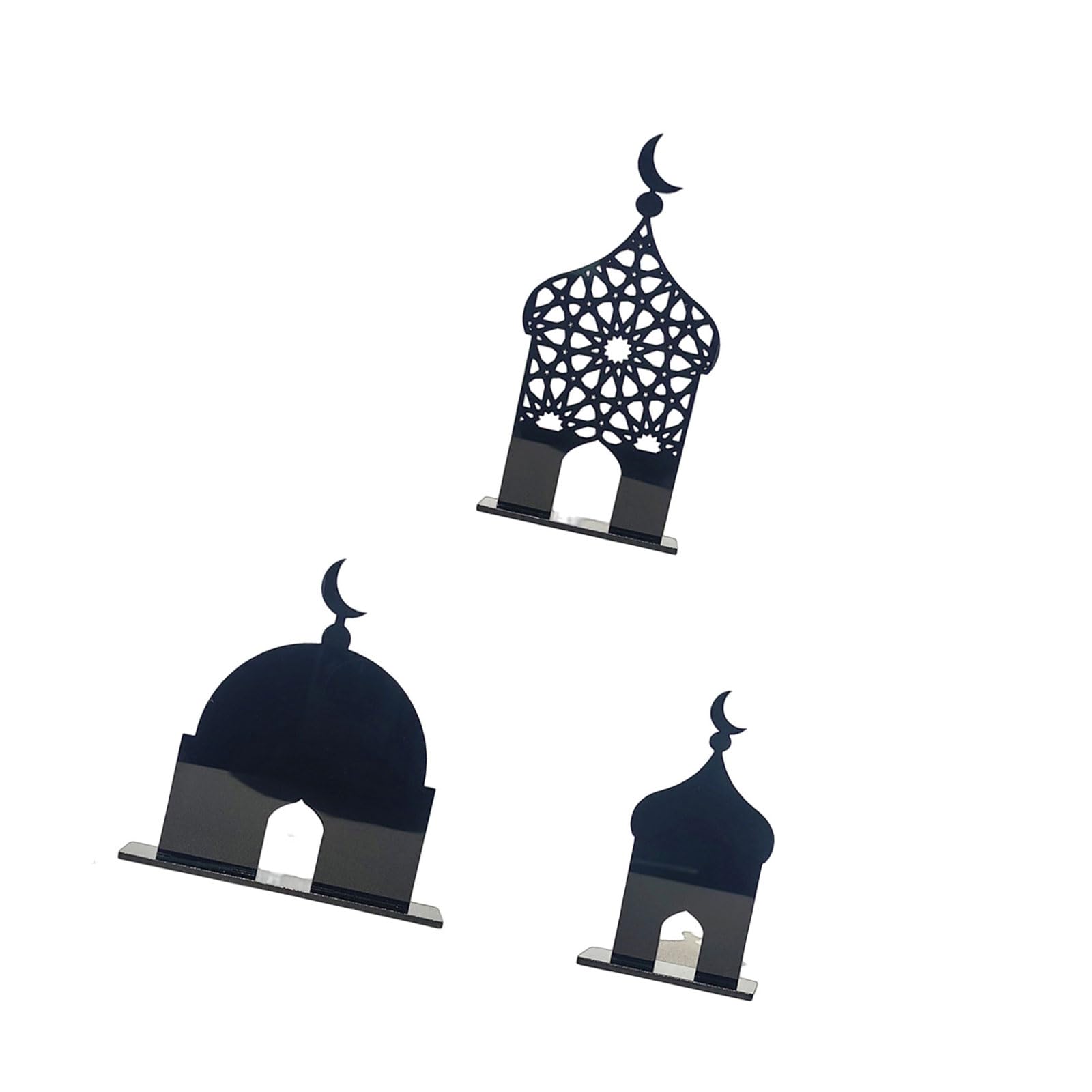 Elnwnnkc Beautifully Acrylic Ornament Castles Shape Eid Party Supplies Acrylic Ornament Perfect for Enhancing Eid Ambiances Home Decorations