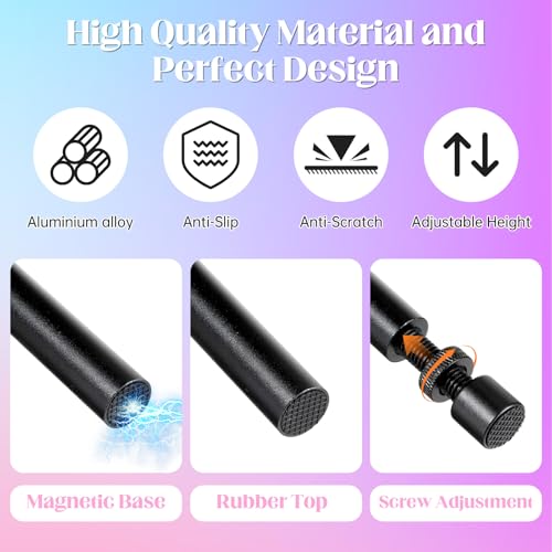 Bewudy 1 Stück Grafikkarten Halterung, GPU Halterung Grafikkarten Halter Höhenverstellbar Grafikkartenhalter Grafikkartenbasis Aus Aluminiumlegierung GPU Holder Mit Magnet (75mm-120mm Schwarz)