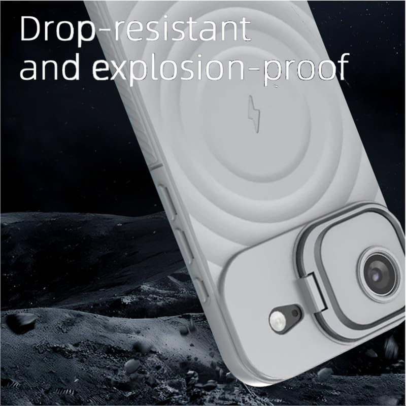 Image of LuxuryKase Shockproof Case for iPhone Air | Ripple Pattern | Camera Protection | Inner Velvet Fabric Lining | Protective Cover with Enhanced Grip & Wireless Charging Support - Grey