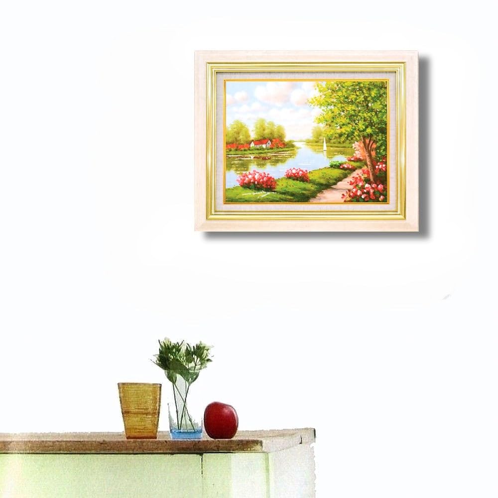 昭和レトロ 油彩 油絵 少女 海辺 花畑 風景画 肉筆 絵画 アート 美術 芸術 昭和レトロ 油彩 油絵 少女 海辺 花畑 風景画 肉筆 絵画 アート