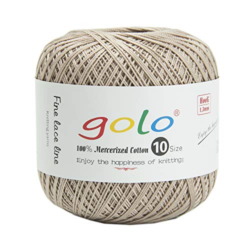 Image of golo Crochet Thread for Size10 Yarn Light Coffer in Hand Knitting 812
