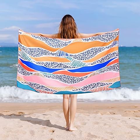 Growiner Microfiber Oversized Beach Towel Cover