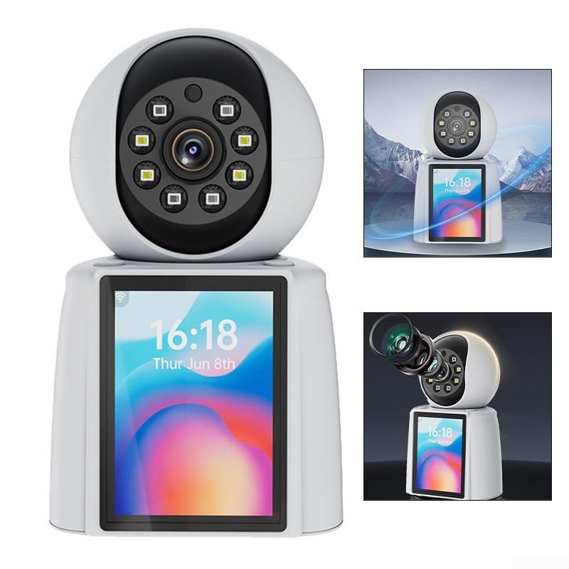 Cámara interior de video/audio bidireccional, monitor de bebé de 2 MP con control de aplicación, cámaras para perros de mascotas, detección de humanos/sonido/llanto, cámara de seguridad para el hogar