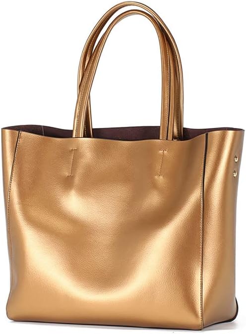 Bag Women’s Bag 2023 Shoulder Bag Cross Tote Bag Large Capacity Bucket Bag Shopping Bag (Gold), Gold, Large