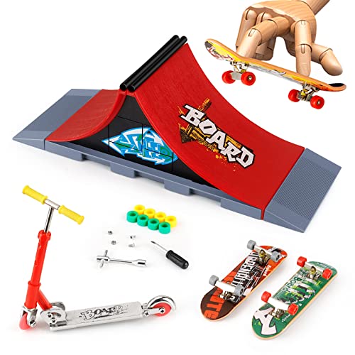Aolieh Juego de accesorios para monopatín de dedos y rampa, juego de juguetes para patinar en los dedos, para niños, adaptado a A Cover