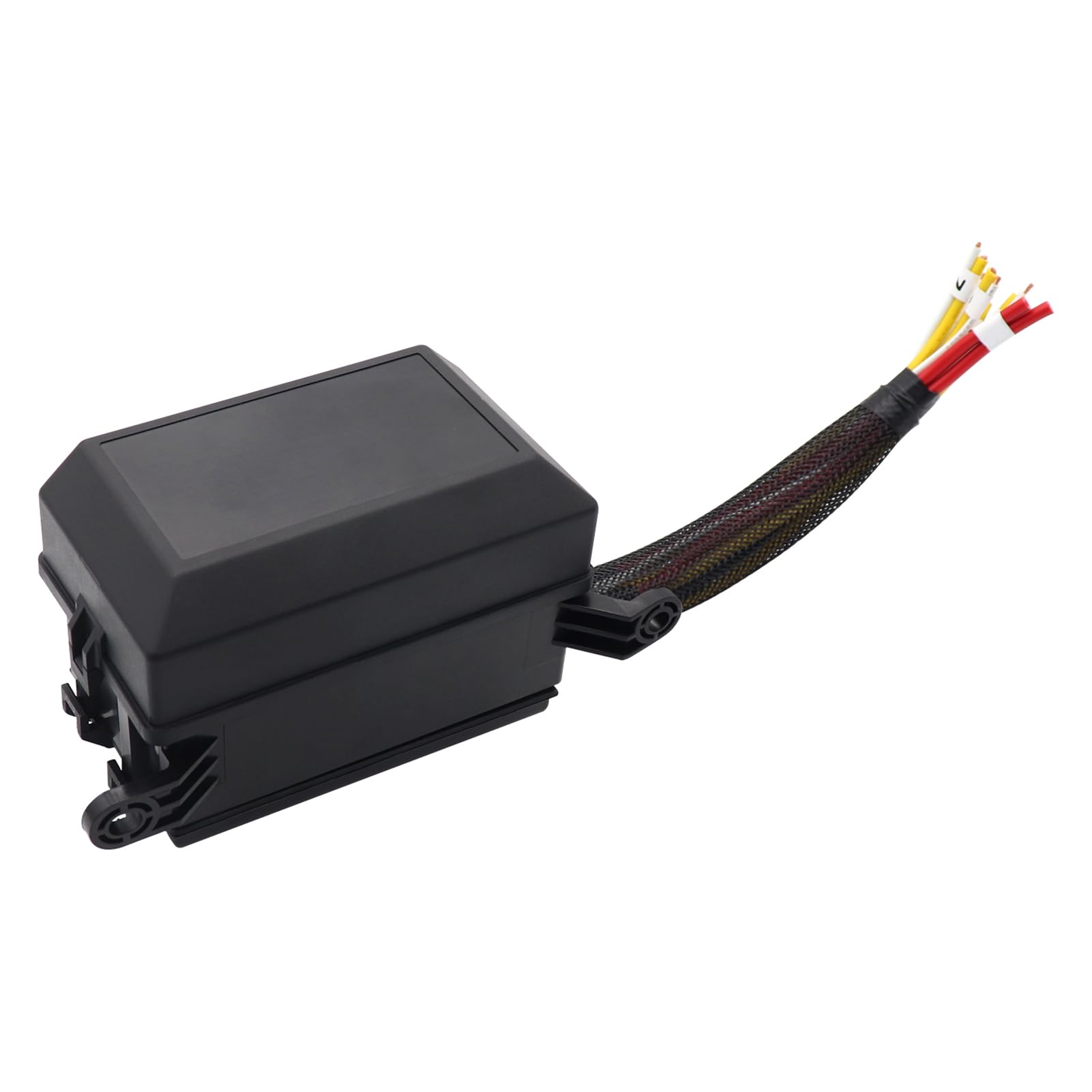 Hanzete - Blocco relè fusibile 12 Volt con relè 40A JD1914 4 pin RTT7121, 6 portafusibili ATC/ATO, scatola relè con cablaggio fusibile impermeabile e scatola relè per auto, camion, barche
