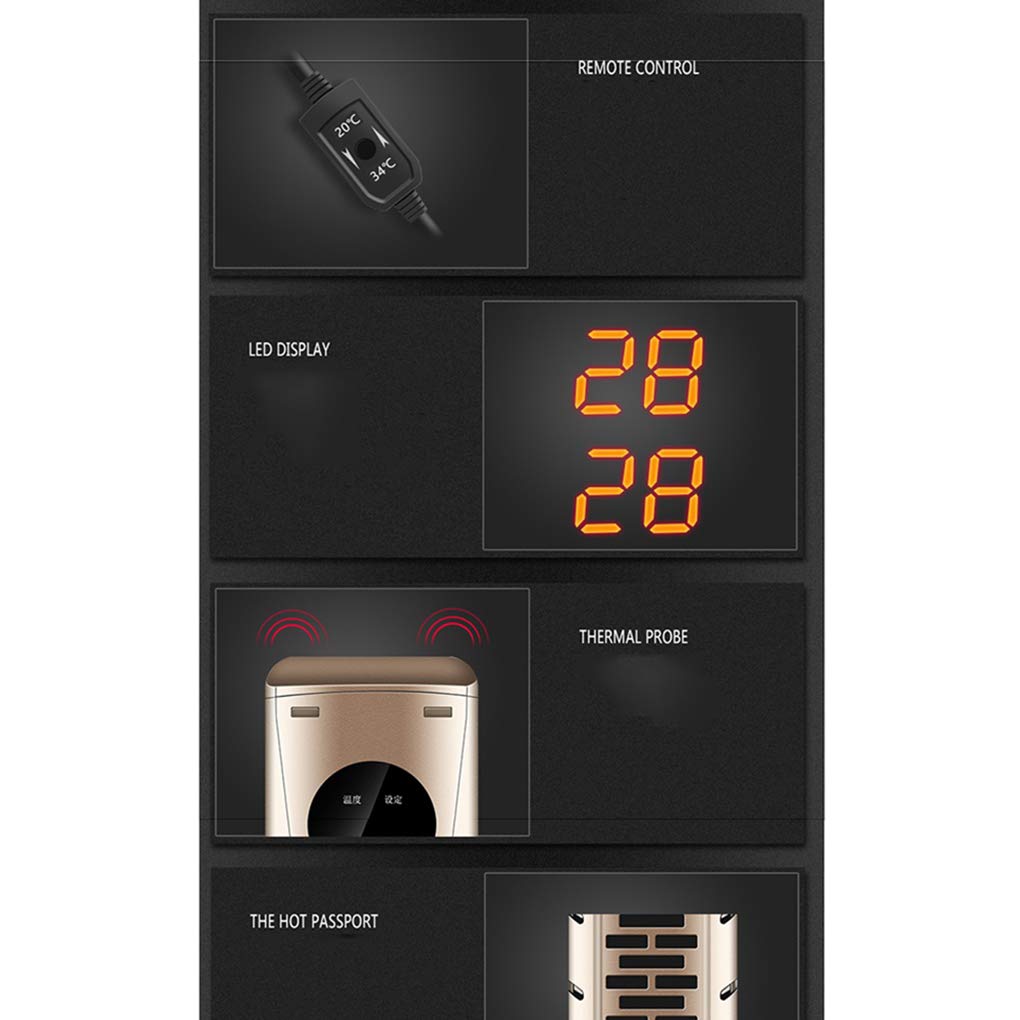 Calentador de Acuario Calentador de tanque de acuario PTC, Calentador de tanque de pantalla LED digital ajustable de temperatura, Calentador de tanque de peces sumergible con termostato electrónico
