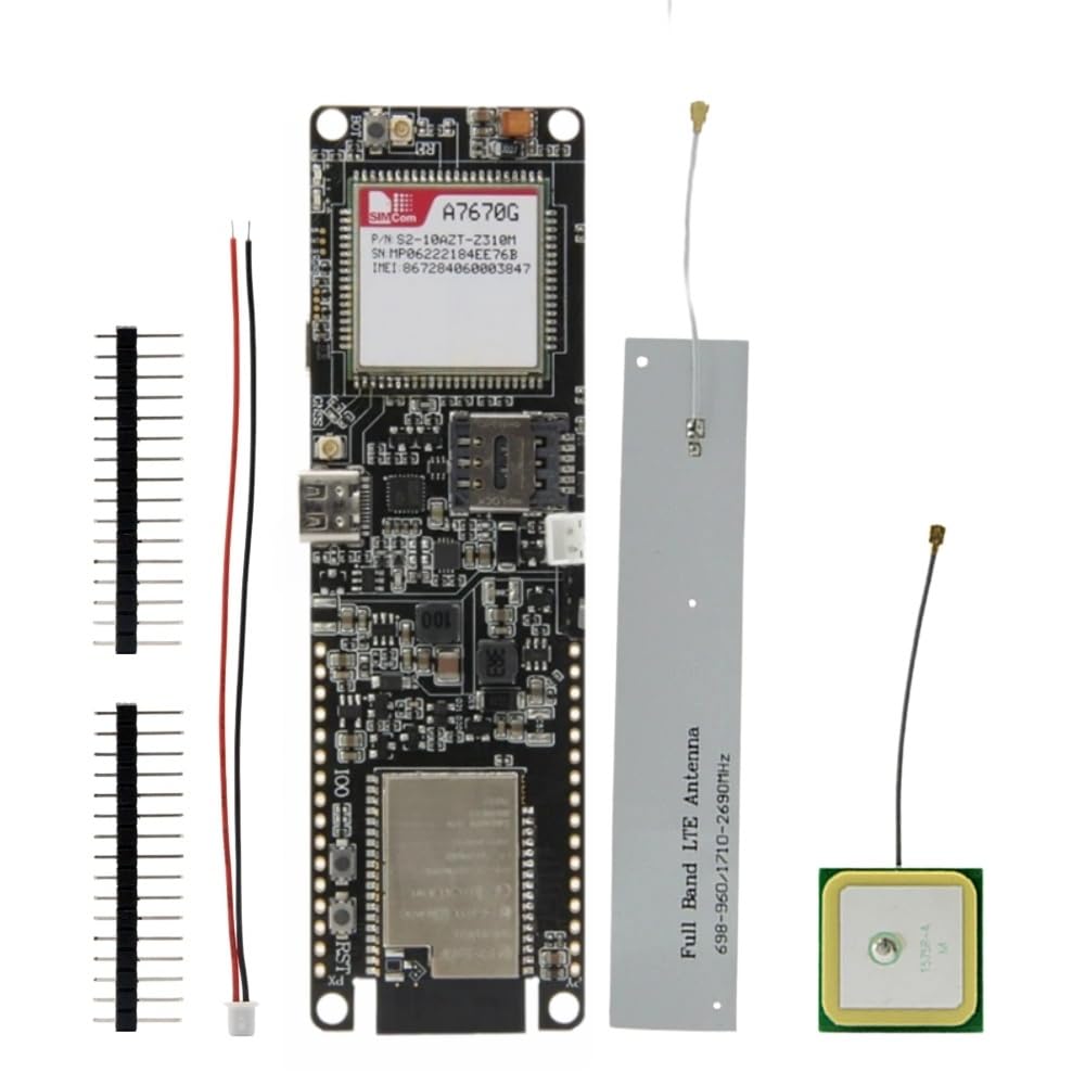 VIDOO Carte Développement T-SIM A7670G A7670E R2 Module Sans Fil ESP32 4G LTE CAT1-A7670G R2 avec GPS