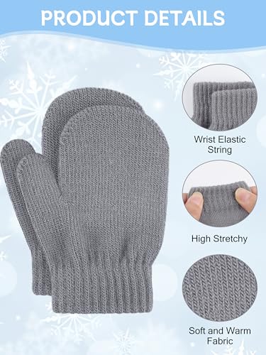 Glooarm Toddler Mittens Winter Baby Gloves Kids Knitted Magic Mittens Bulk for Boy Girls3