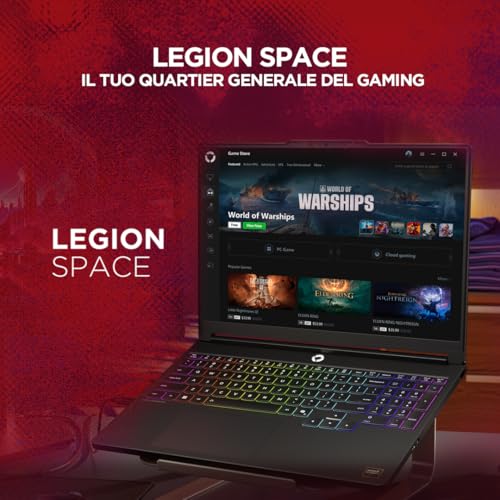 Legion 5 Gaming Laptop - Display OLED WQXGA 15" 165Hz, NVIDIA GeForce RTX 5060 8GB, AMD Ryzen 7 250, RAM 16GB, SSD 1TB, Windows 11 Home, Tastiera 1-Zone RGB italiana - Eclipse Black - Notebook - Immagine 11