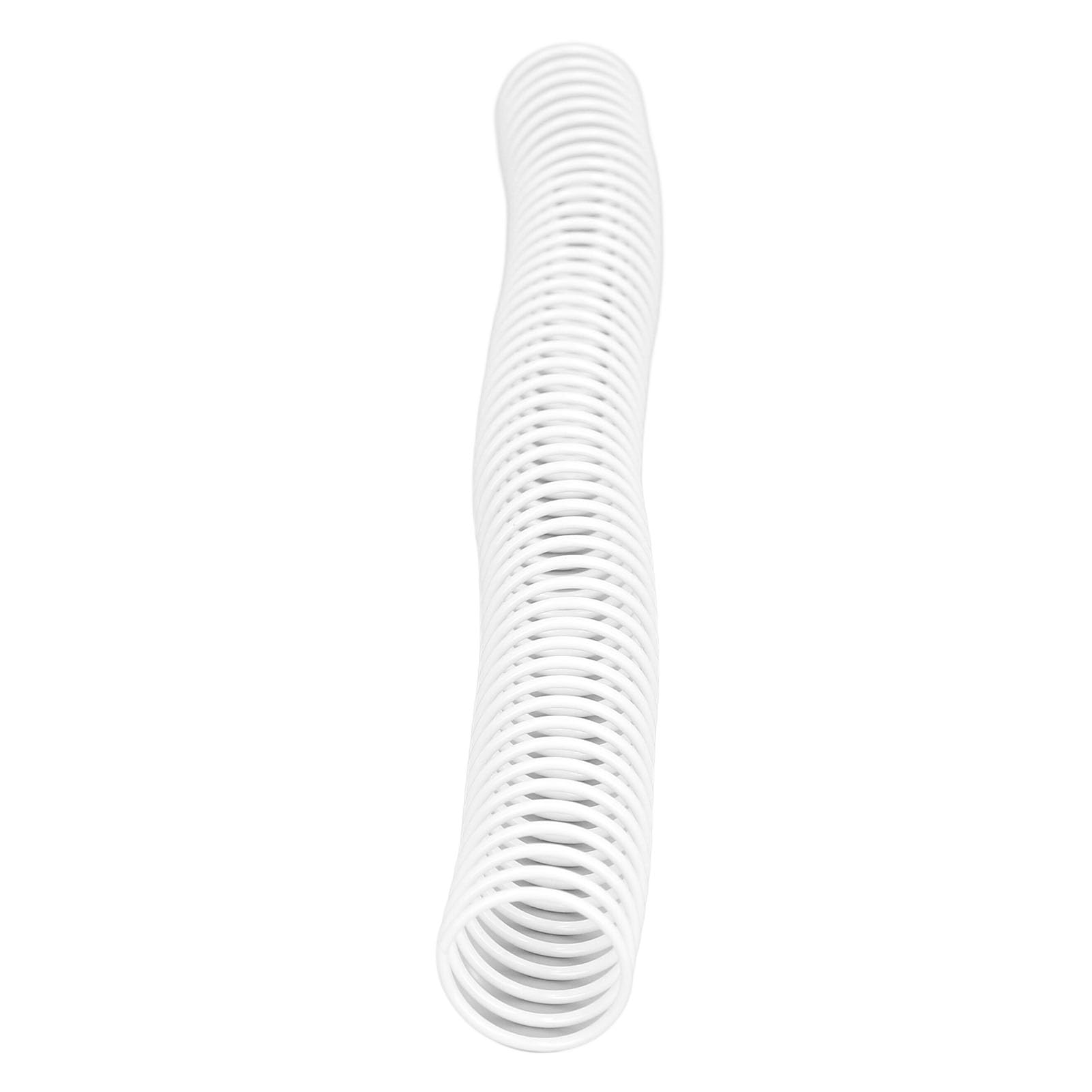 Spirale do oprawy plastikowej, średnica 25,4 mm, 48 pętli, grzbiety z drutu o skoku 4:1, pojemność 215 arkuszy, do różnych projektów (Biały)