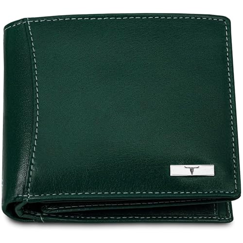 URBA,N FOREST Oliver Aniline Green Leather Wallet for Men