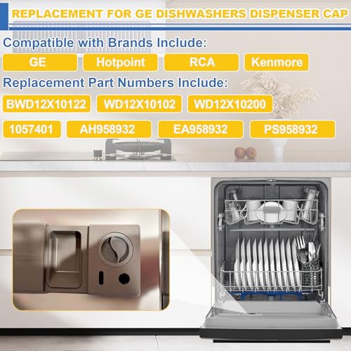 Image of Upgrade WD12X10122 Dishwasher Rinse Aid Dispenser Cap