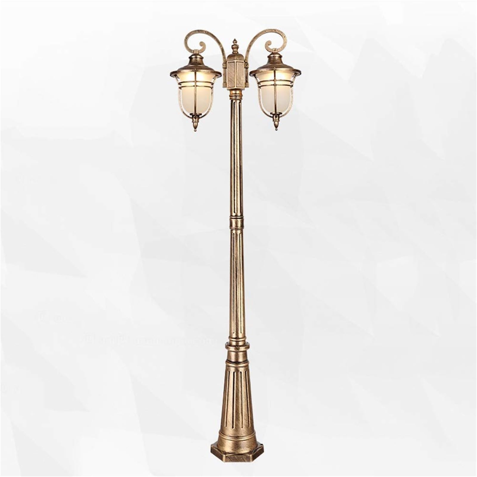 QUSYZD Solar Post Lights Outdoor Lamp Post Light, High Pole Landscape Street Light European 2-Heads Pillar Lamp Waterproof Floor Lamp Outdoor Courtyard Post Lantern,Height 1.7m