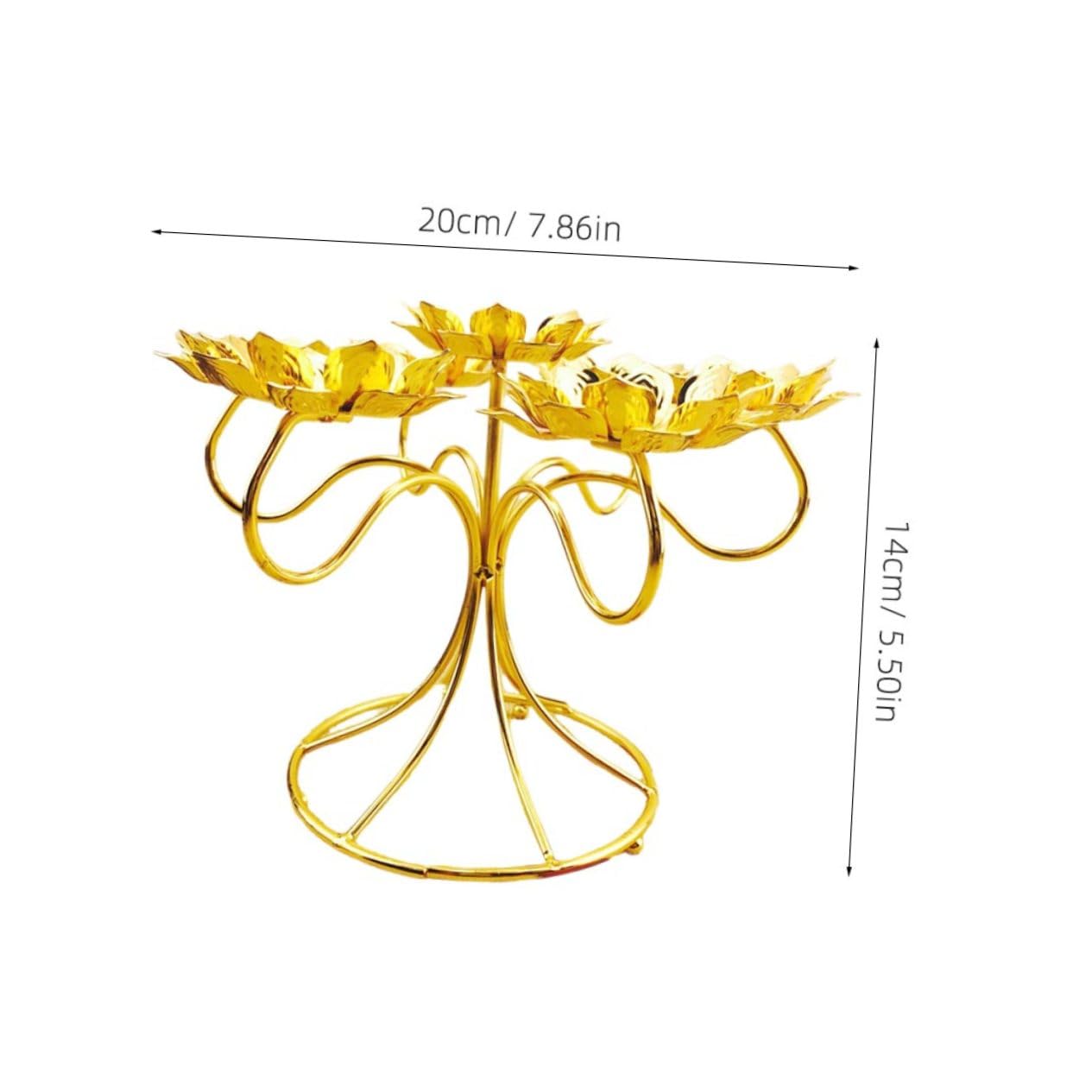 Portacandele A 7 Fiori in Metallo Portacandele Tealight Per Decorazioni Di Nozze Feste E Anniversari