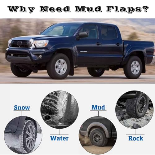 Image of Set of 4PCS Mud Flaps Mud Splash Guards Kit for 2016-2023 Toyota Tacoma Accessories Front and Rear Driver & Passenger Sides Compatible with OEM Fender Flares