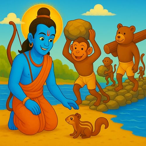 प्रभू श्रीराम आणि खारीचा वाटा-Lord Rama with Squirrel (Kids&rsquo; Marathi Story)