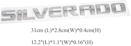 Miniatura 3 de Placa de identificación 3D para puerta delantera o portón trasero Silverado 95-19 ((1 pieza cromada))