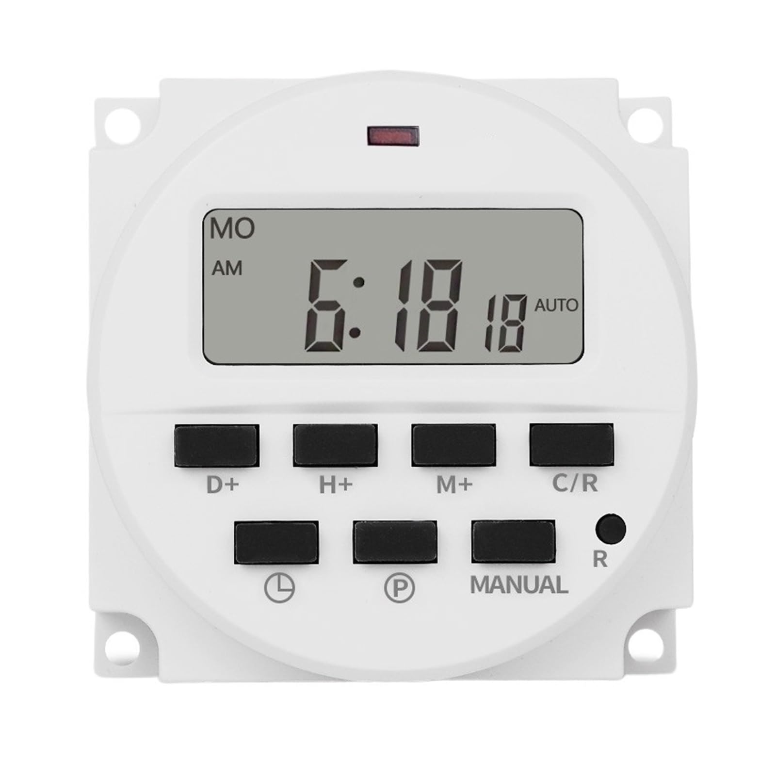 Interruptor Temporizador Temporizador digital TM618H-2 de 220 V CA con voltaje de salida de 220 V, programable semanalmente, for iluminación, 7 días(With 4 wires)