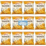 Baked, Ruffles Cheddar & Sour Cream, 1.125 Ounce (Pack of 12) Value Pack Bundled by SUPERDEALS with Mystery Gift