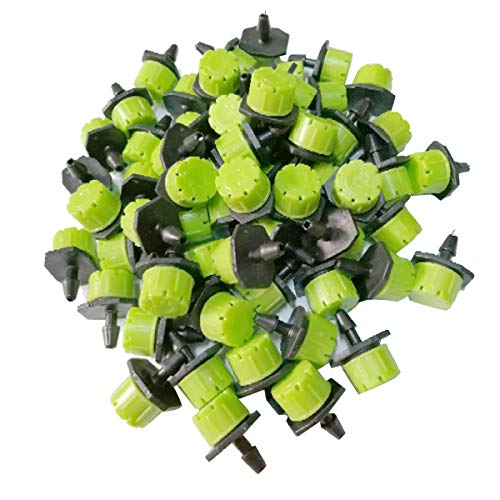 WINBOB 50 pcs 1/4 Inch Adjustable Drip Irrigation Parts, Irrigation Drippers Sprinklers for Drip Irrigation System
