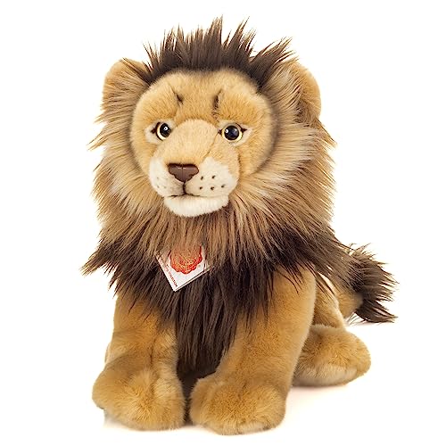 Teddy Hermann 90480 Löwe sitzend 30 cm, Kuscheltier mit idealem Recyclinganteil (Füllmaterial)