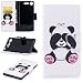 Produktbild Honghushop PU Leder Hülle für Sony Xperia XZ1 Brieftasche Klapphülle Flip Case Schüchterner Panda Design Ledertasche Schutzhülle für Sony Xperia XZ1 Stand Folio Hülle Etui Scratch Magnetverschluss Fächern Karten Handyhülle für Sony Xperia XZ1