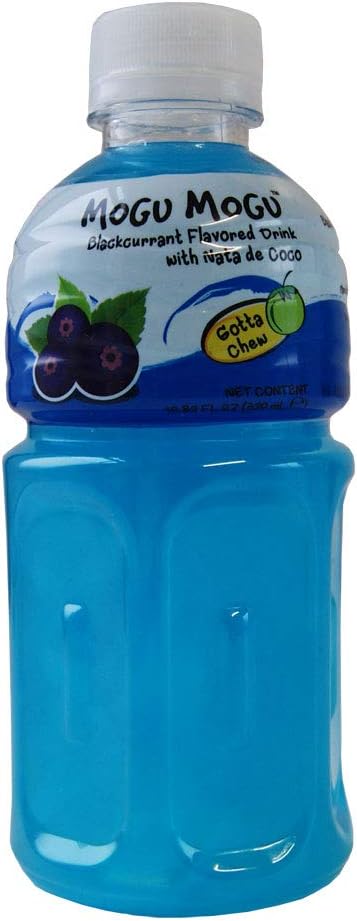 Mogu Mogu Blackcurrant Flavoured Drink with NATA de Coco - 24x320ml