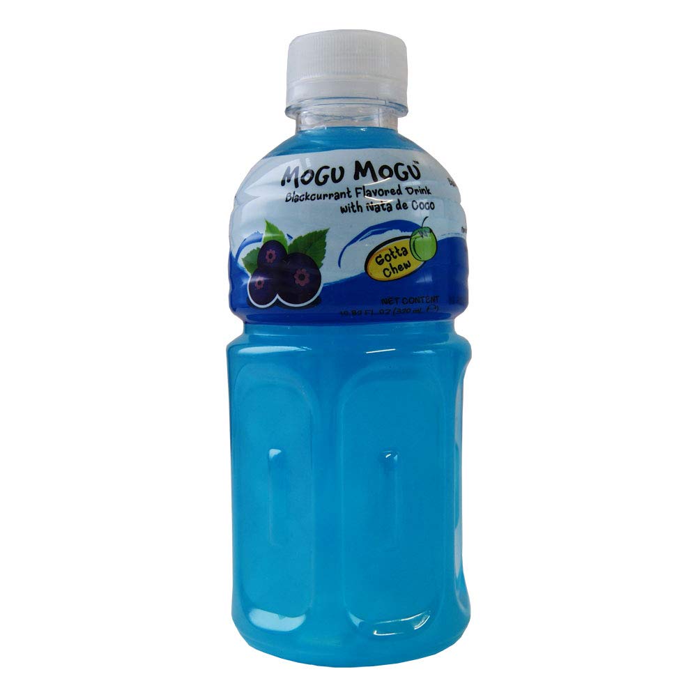 Mogu Mogu Blackcurrant Flavoured Drink with NATA de Coco - 24x320ml