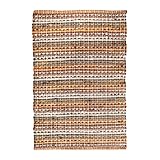 THE BEER VALLEY Cotton Mustard Area Rug 2'x3' Farmhouse Reversible Accent Rugs Ideal for Kitchen, Bathrrom, Living Room, Bedroom, Entryway | Small Carpet Door Mat for Patio Decor