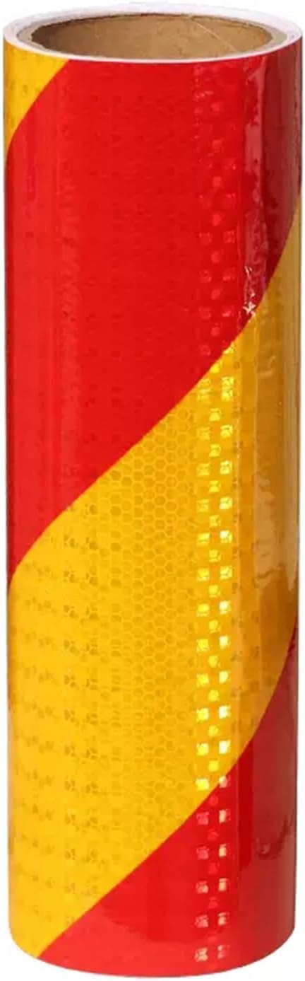 Taśma odblaskowa bezpieczeństwa Samoprzylepna, odblaskowa taśma ostrzegawcza z PCV, 30 x 300 cm, wielokolorowa(Black Yellow)